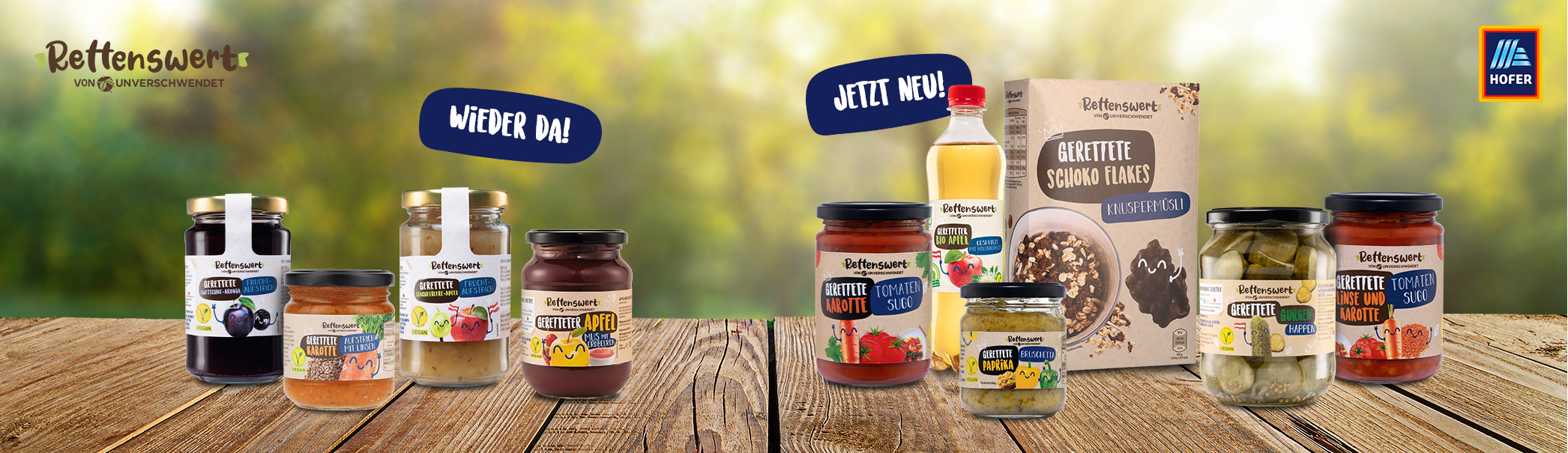 Süßes oder Saures im August? Schokoladiges und sauer Eingelegtes im RETTENSWERT Sortiment